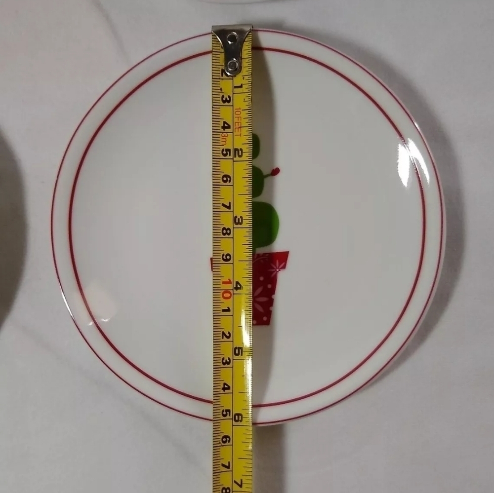 Starbucks  2006 Christmas Tree Snowman 6" Plates Set of 4 with Matching … - Picture 5 of 8